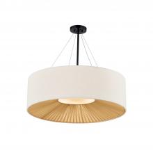  FAB-9577-CREM-MBLK - Warren 48" Drum Pendant