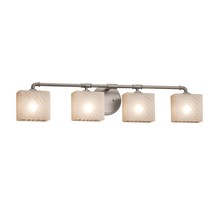 Justice Design Group FSN-8464-55-WEVE-NCKL - Bronx 4-Light Bath Bar