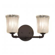 Justice Design Group GLA-8462-16-WTFR-DBRZ - Bronx 2-Light Bath Bar