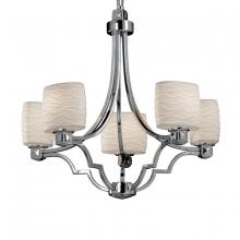 Justice Design Group POR-8500-30-WAVE-CROM - Argyle 5-Light Chandelier