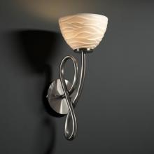 Justice Design Group POR-8911-30-WAVE-NCKL - Capellini 1-Light Wall Sconce