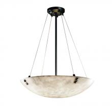 Justice Design Group CLD-9662-35-MBLK-F6 - 24" Pendant Bowl w/ Concentric Circles Finials