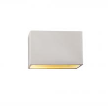 Justice Design Group CER-5640-BIS-LED1-1000 - Small ADA Wide Rectangle LED Wall Sconce - Closed Top