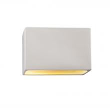 Justice Design Group CER-5650-BIS-LED2-2000 - Large ADA Wide Rectangle LED Wall Sconce - Closed Top