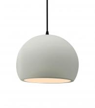 Justice Design Group CER-6533-MAT-MBLK-BKCD - Medium Globe 1-Light Pendant