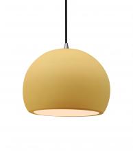 Justice Design Group CER-6533-MYLW-NCKL-BKCD - Medium Globe 1-Light Pendant