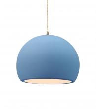 Justice Design Group CER-6533-SKBL-ABRS-BEIG-TWST - Medium Globe 1-Light Pendant