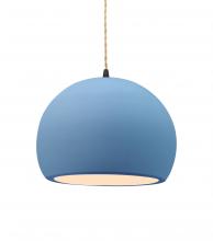 Justice Design Group CER-6533-SKBL-MBLK-BEIG-TWST - Medium Globe 1-Light Pendant