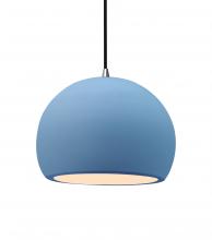 Justice Design Group CER-6533-SKBL-NCKL-BKCD - Medium Globe 1-Light Pendant