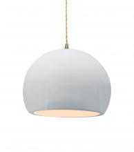 Justice Design Group CER-6533-WTWT-ABRS-BEIG-TWST - Medium Globe 1-Light Pendant