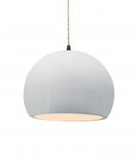 Justice Design Group CER-6533-WTWT-MBLK-BEIG-TWST - Medium Globe 1-Light Pendant