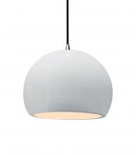 Justice Design Group CER-6533-WTWT-NCKL-BKCD - Medium Globe 1-Light Pendant