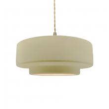  CER-6543-VAN-BRSS-BEIG-TWST - Medium Tier 1-Light Pendant