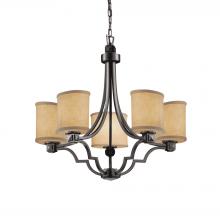 Justice Design Group FAB-8500-30-CREM-MBLK - Argyle 5-Light Chandelier