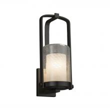 Justice Design Group FSN-7581W-10-WEVE-MBLK - Atlantic Small Outdoor Wall Sconce