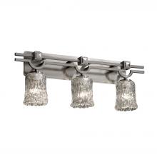 Justice Design Group GLA-8503-16-CLRT-NCKL - Argyle 3-Light Bath Bar