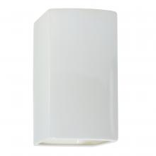 Justice Design Group CER-0950W-WHT - Large Rectangle - Closed Top (Outdoor)