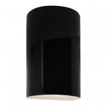 Justice Design Group CER-1260-BLK - Large Cylinder - Closed Top