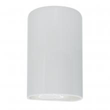 Justice Design Group CER-1265-WHT - Large Cylinder - Open Top & Bottom