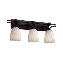 Justice Design Group FSN-8503-15-WEVE-MBLK - Argyle 3-Light Bath Bar