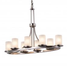 Justice Design Group FSN-8751-10-FRCR-NCKL-LED8-5600 - Dakota 8-Light Oval Ring LED Chandelier