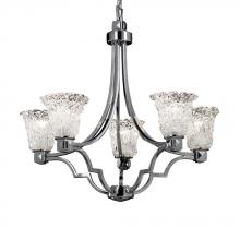 Justice Design Group GLA-8500-26-WHTW-CROM - Argyle 5-Light Chandelier