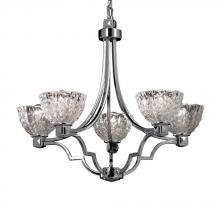 Justice Design Group GLA-8500-26-CLRT-CROM - Argyle 5-Light Chandelier