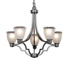 Justice Design Group GLA-8500-26-WTFR-MBLK - Argyle 5-Light Chandelier