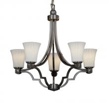 Justice Design Group POR-8500-10-SAWT-NCKL - Argyle 5-Light Chandelier