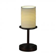 Justice Design Group POR-8798-10-PLET-MBLK - Dakota 1-Light Table Lamp (Short)