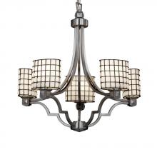 Justice Design Group WGL-8500-30-GRCB-CROM - Argyle 5-Light Chandelier