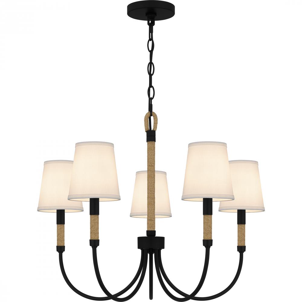 Bayside 5-Light Matte Black Chandelier