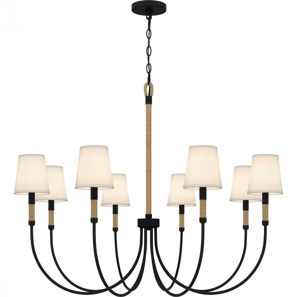 Bayside 8-Light Matte Black Chandelier