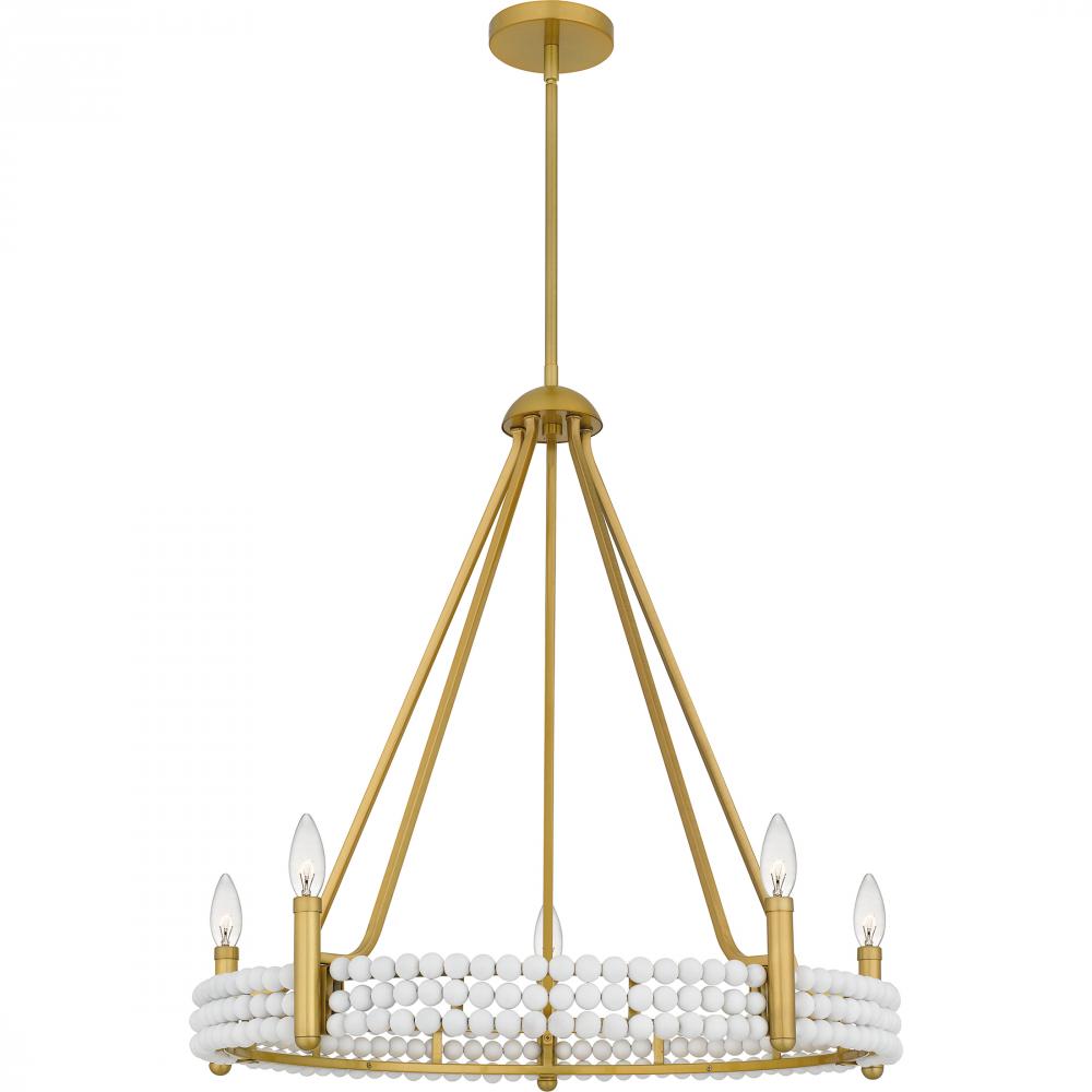 Molly 5-Light Brushed Gold Chandelier