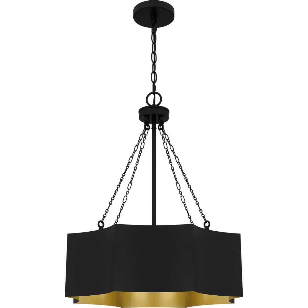 Zyler 4-Light Matte Black Pendant Light