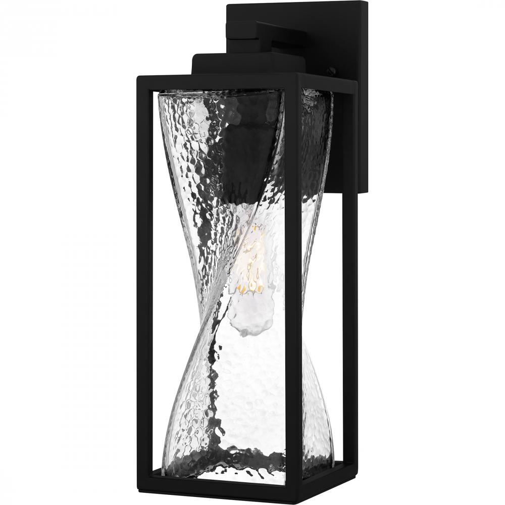 Zarah 1-Light Matte Black Outdoor Wall Lantern