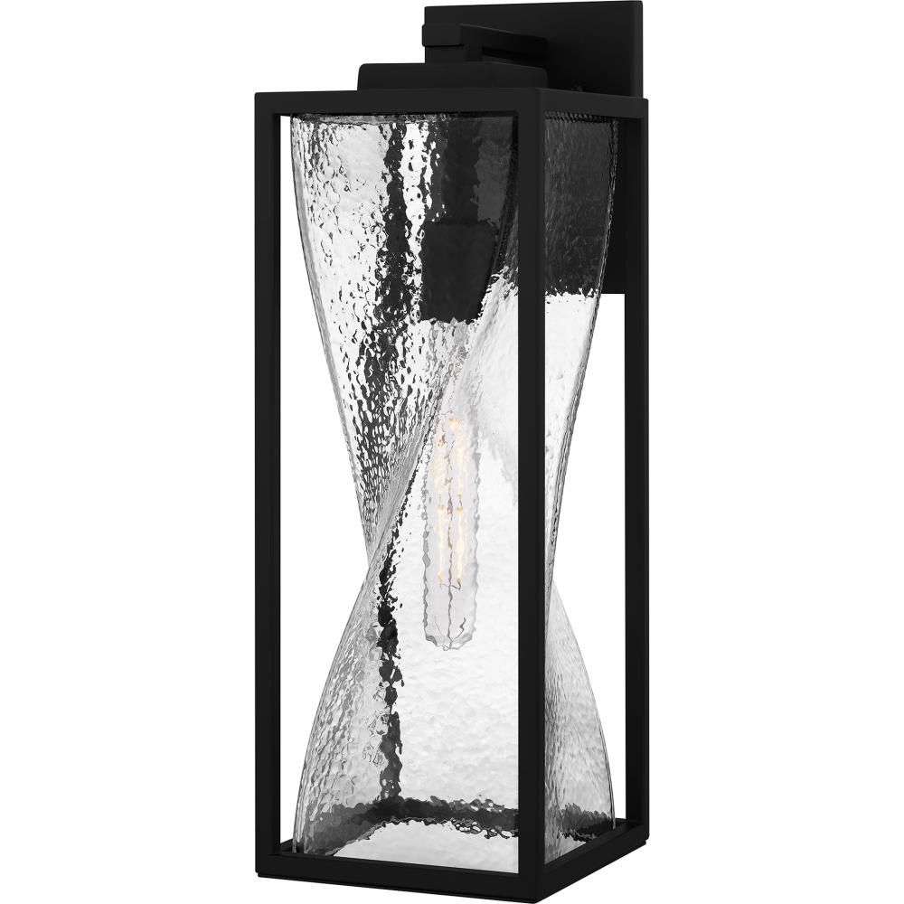 Zarah 1-Light Matte Black Outdoor Wall Lantern