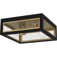 Quoizel BBN1612MBK - Bourbon 2-Light Matte Black Outdoor Flush Mount