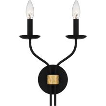 Quoizel MAG8711MBK - Margaret 2-Light Matte Black Wall Sconce