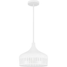 Quoizel QP6208W - Keagan 1-Light Matte White Pendant Light