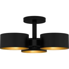 Quoizel QSF6745MBK - Nala 3-Light Matte Black Semi-Flush Mount