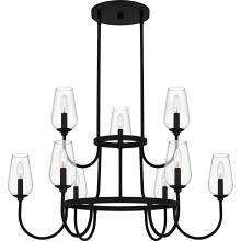  VSC5036MBK - Viscount 9-Light Matte Black Chandelier