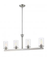  462-4L-BN - 4 Light Linear Chandelier