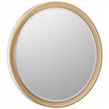  TOB 2961WHT/G - Tricia 30" Illuminated Round Mirror