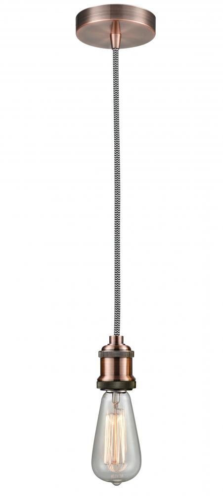 Edison - 1 Light - 2 inch - Antique Copper - Cord hung - Mini Pendant