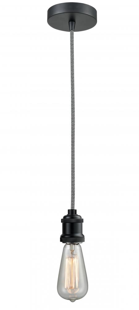 Edison - 1 Light - 2 inch - Matte Black - Cord hung - Mini Pendant
