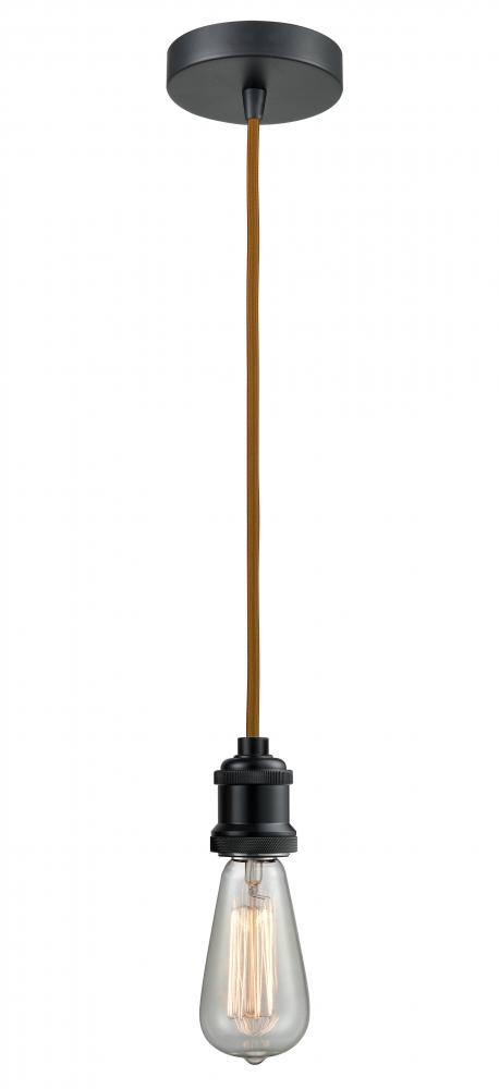 Edison - 1 Light - 2 inch - Matte Black - Cord hung - Mini Pendant