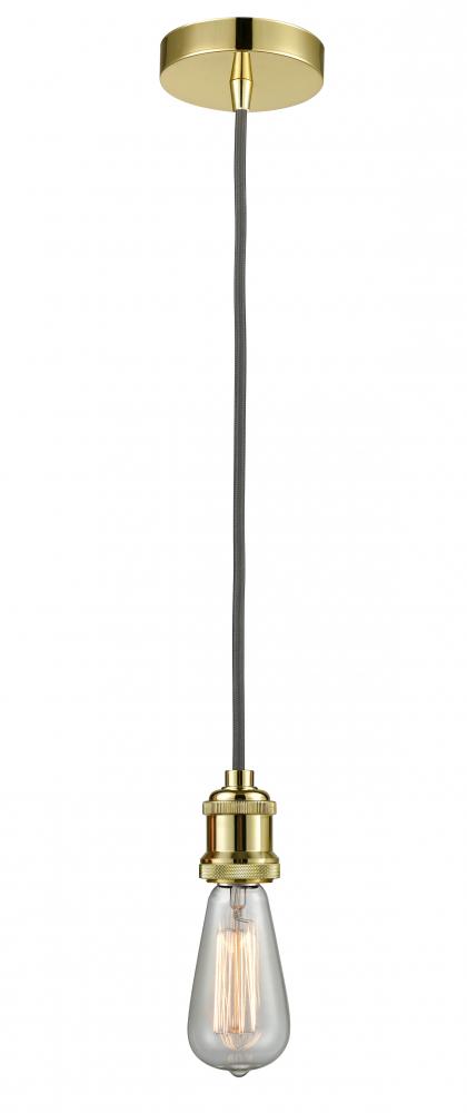 Edison - 1 Light - 2 inch - Gold - Cord hung - Mini Pendant