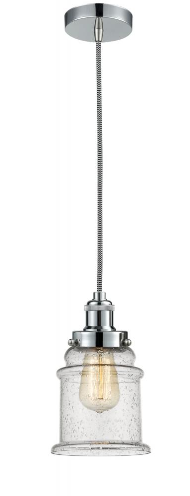 Edison - 1 Light - 8 inch - Polished Chrome - Cord hung - Mini Pendant