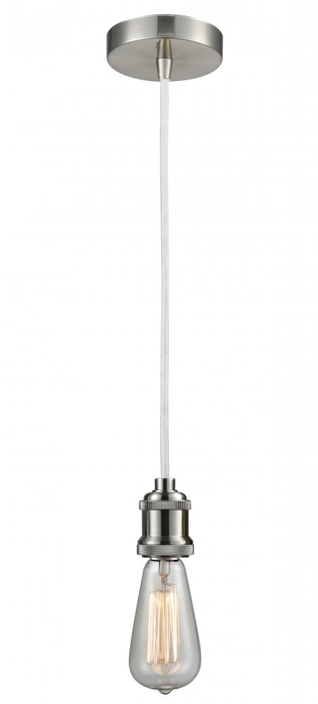 Edison - 1 Light - 2 inch - Satin Nickel - Cord hung - Mini Pendant